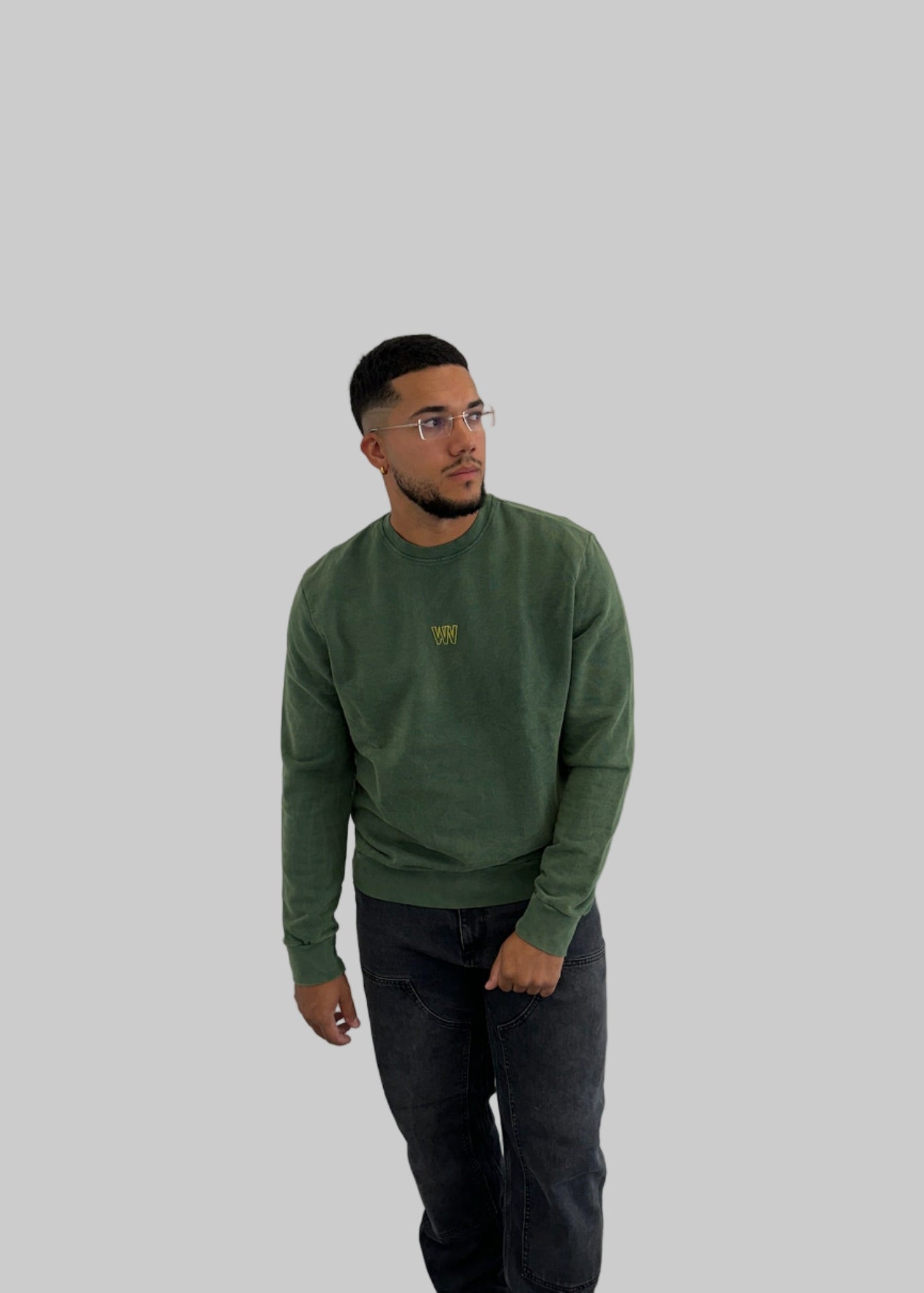 Washed Green Sweater