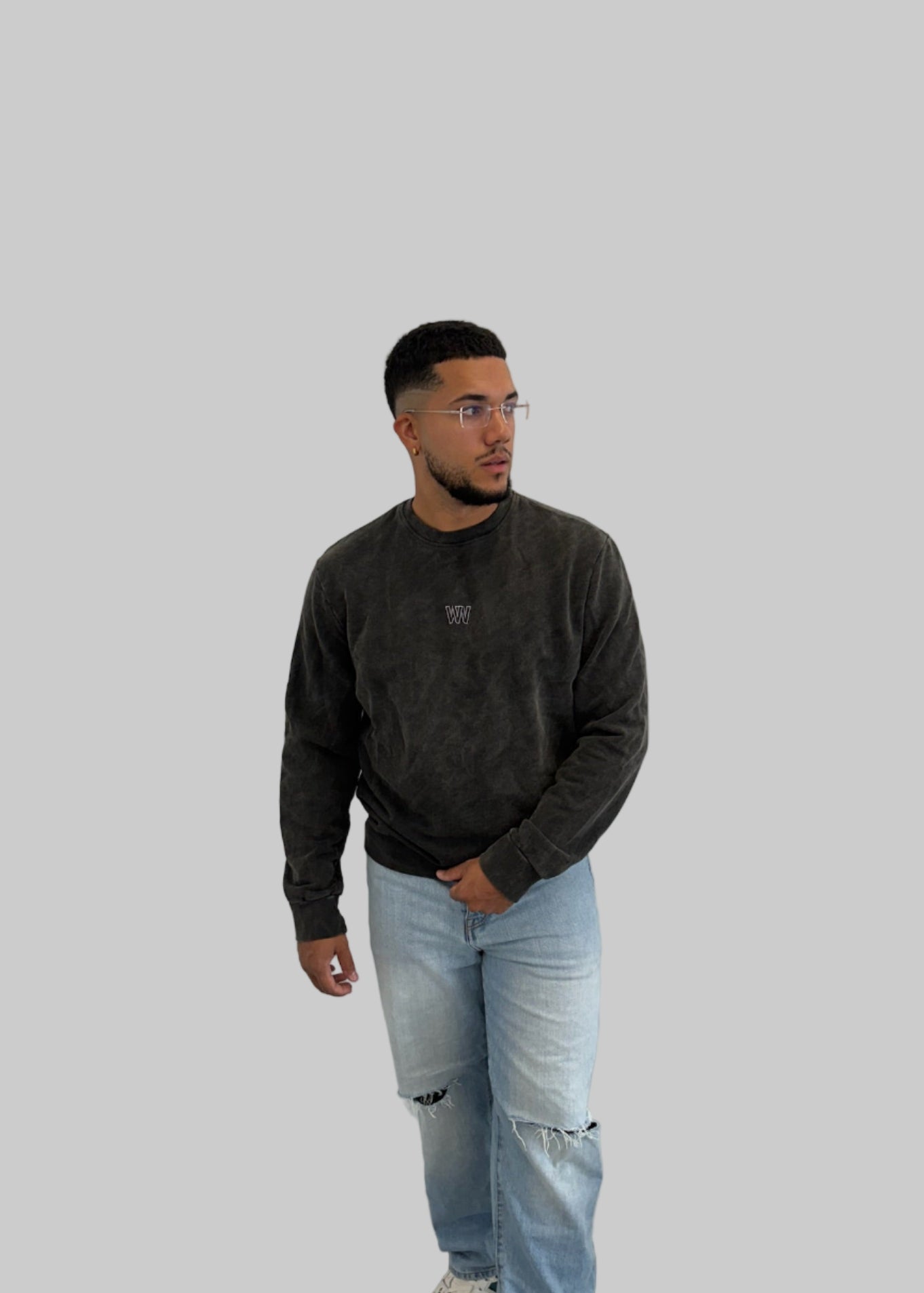 Washed Black Sweater