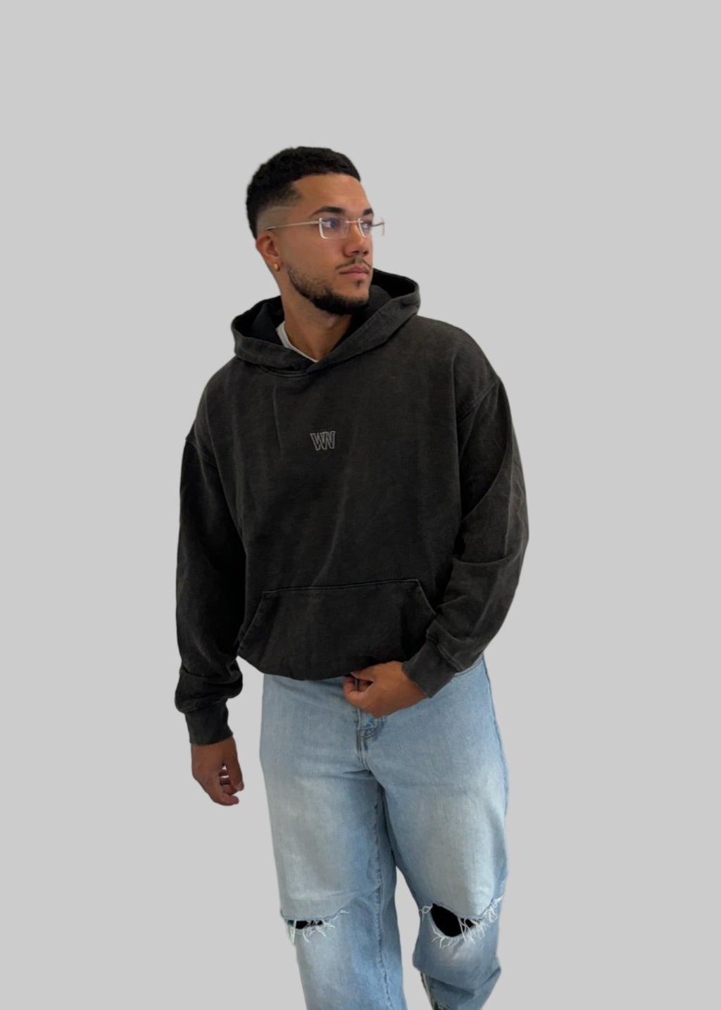 Washed Black Hoodie
