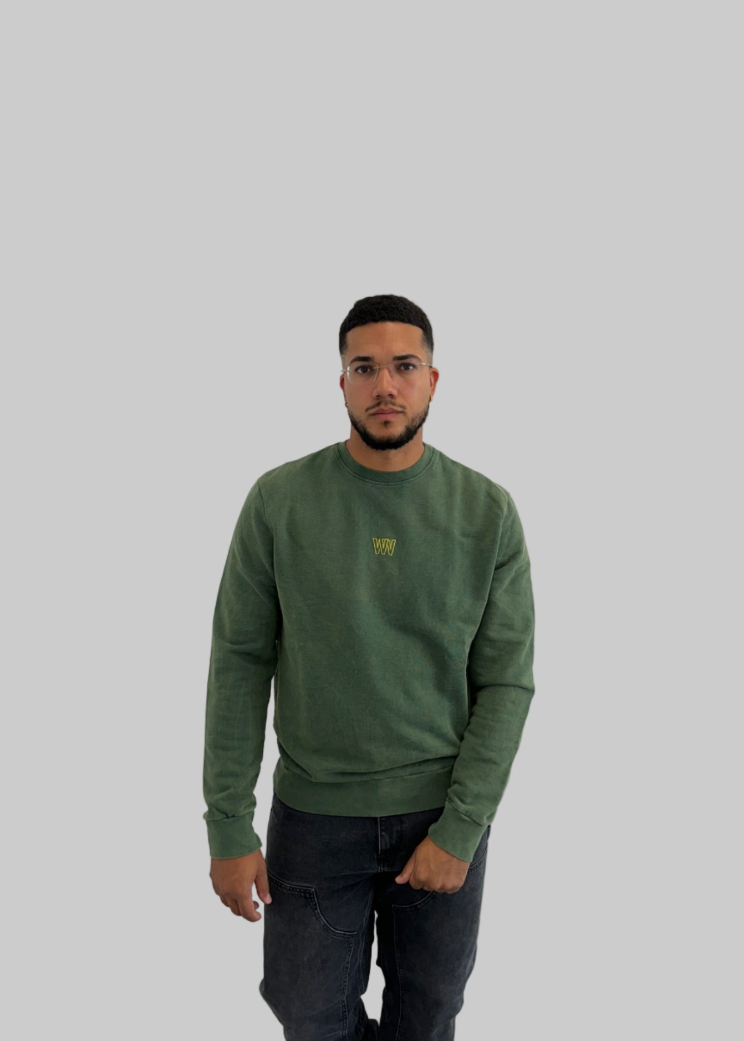 Washed Green Sweater