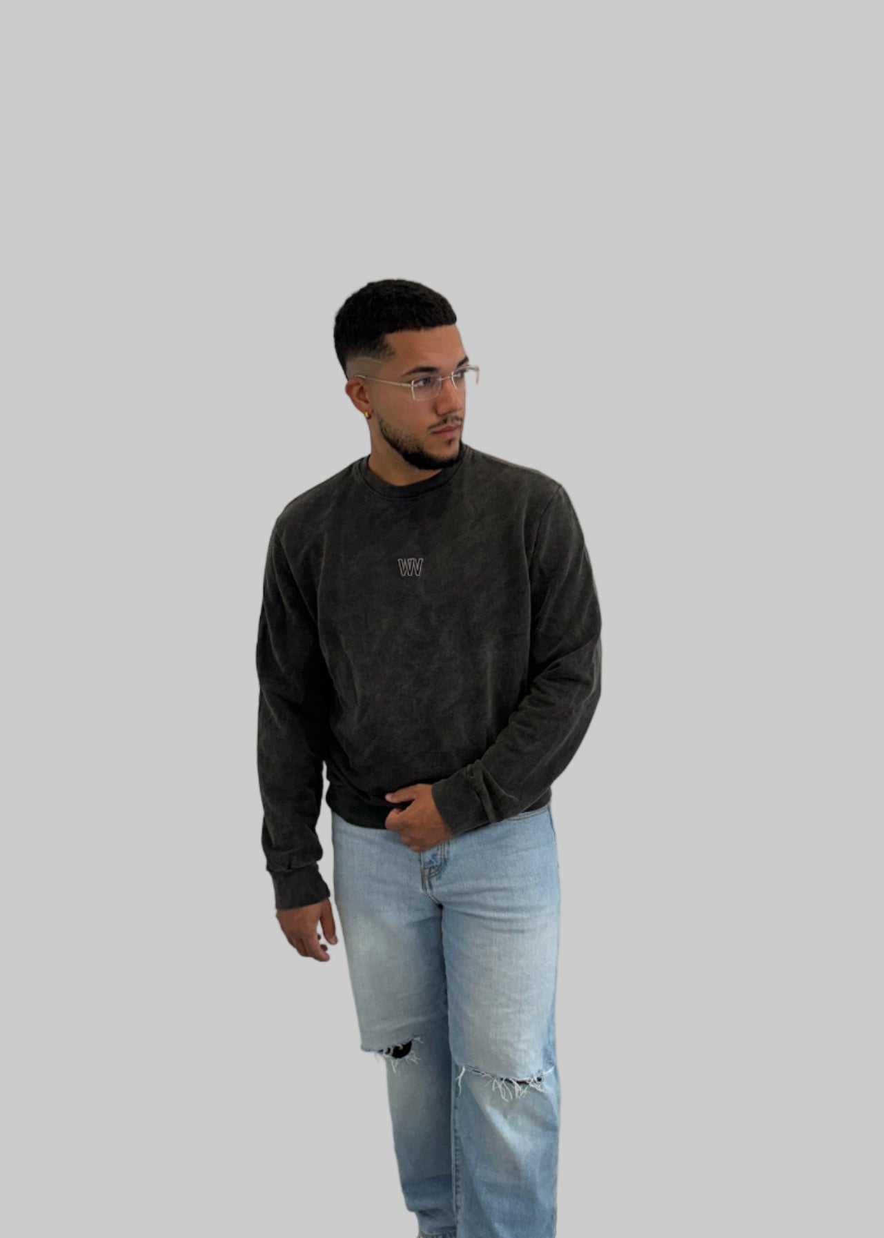 Washed Black Sweater